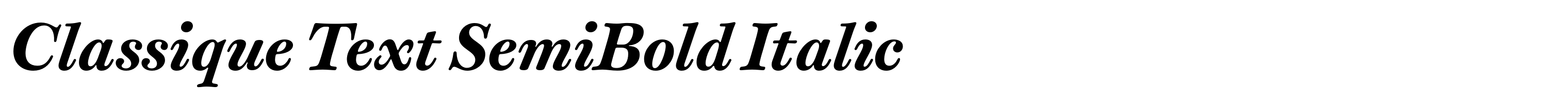 Classique Text SemiBold Italic